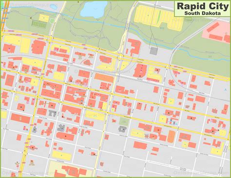 map of downtown rapid city.